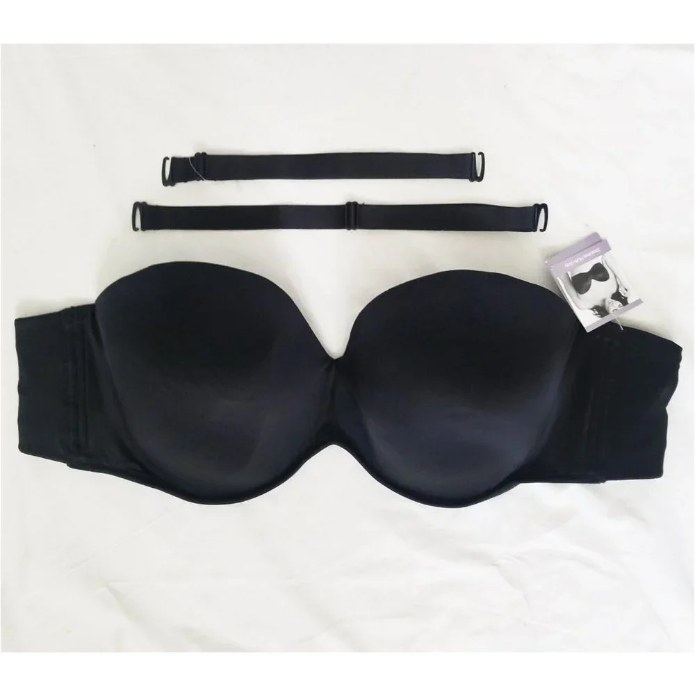 Catherines Intimates Strapless Multi-Way Bra Black NWT 52C